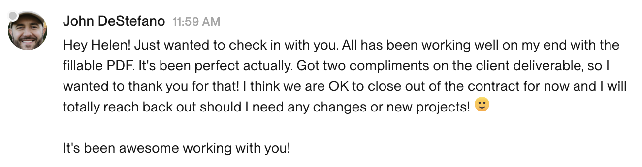 onboarding review Destafano